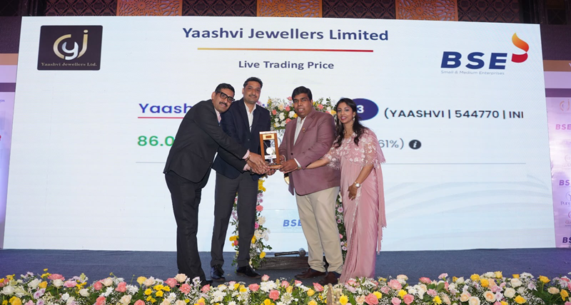 Yaashvi Jewellers Ltd gets listed on BSE SME platform